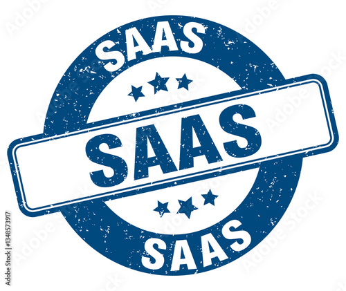 saas stamp. saas label. round grunge sign