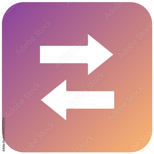Vector Design Opposite Arrow Icon Style