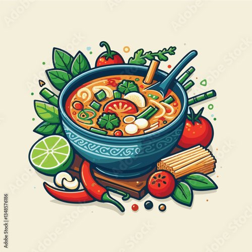 soup, asian, food, bowl, chili, shrimp, cuisine, thai, spicy, delicious, meal, lime, background, fresh, lunch, traditional, thailand, healthy, dinner, prawn, seafood, cooking, tom, gourmet, asia, thai