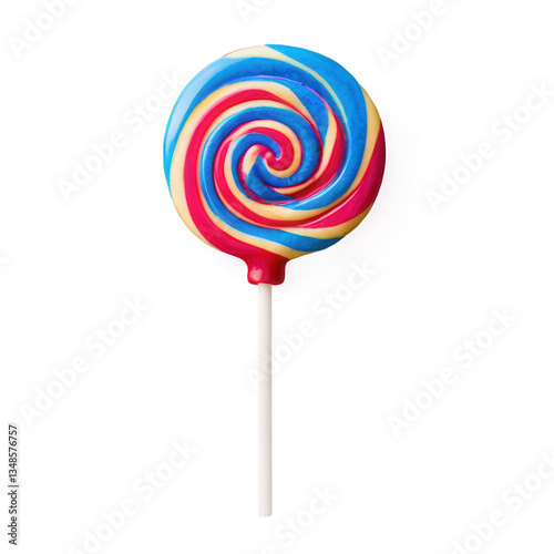 Swirl lollipop candy red blue yellow