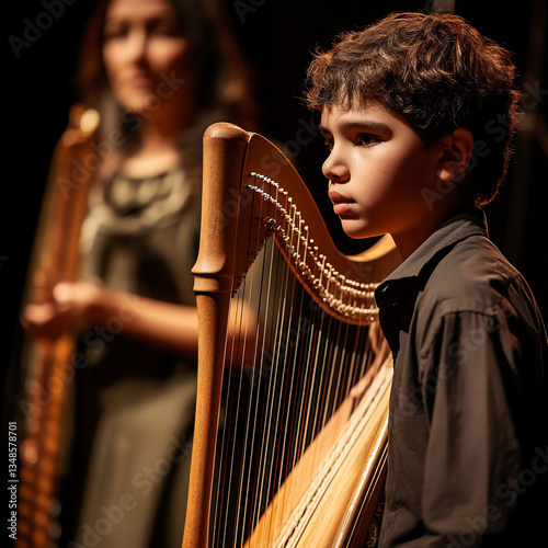 Emotional harp performance highlighting autism support, education, and the importance of inclusion and understanding in the arts