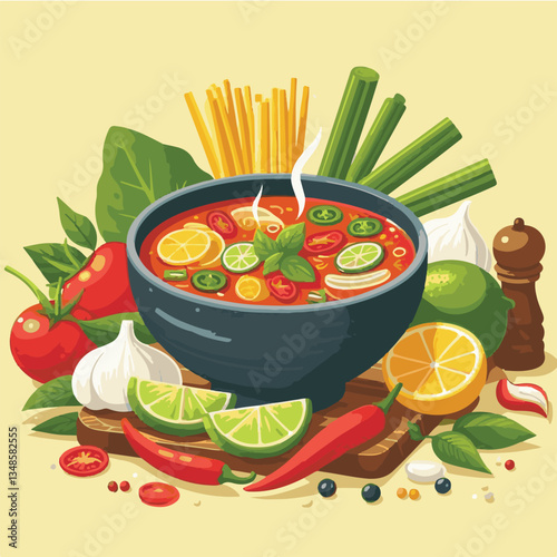 soup, asian, food, bowl, chili, shrimp, cuisine, thai, spicy, delicious, meal, lime, background, fresh, lunch, traditional, thailand, healthy, dinner, prawn, seafood, cooking, tom, gourmet, asia, thai