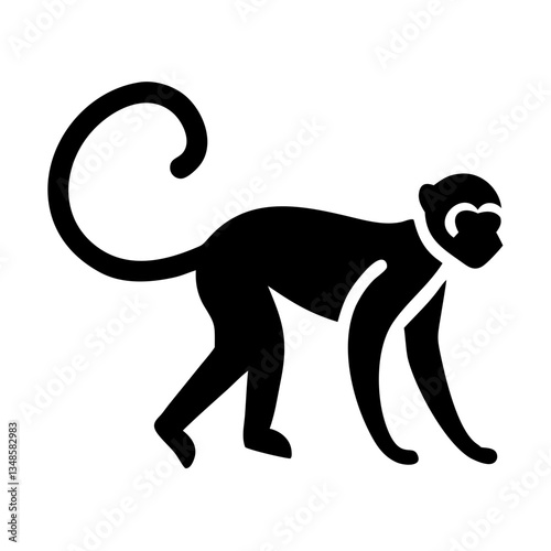 Monkey animal silhouette icon