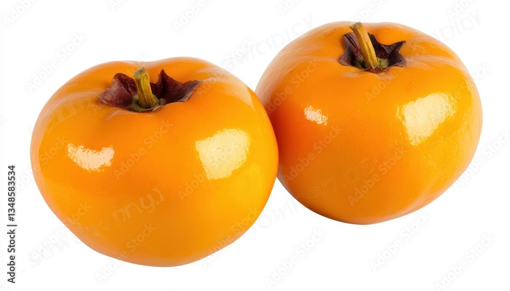 Sweet persimmon with rich orange hue, isolated on transparent background, autumn seasonal fruit perfect for elegant food styling Sweet persimmon with rich orange hue, isolated on transparent background, autumn seasonal fruit perfect for elegant food styling