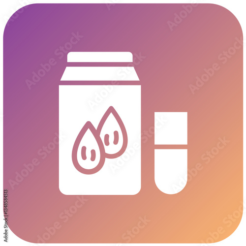 Almond Milk Vector Design Icon Style
