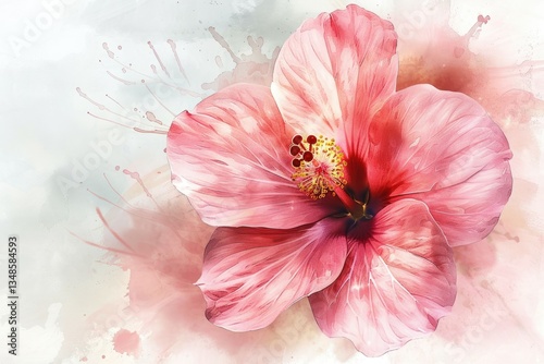 High Quality Image of Elegant Watercolor Flower for Wedding Invitations and Decorations
