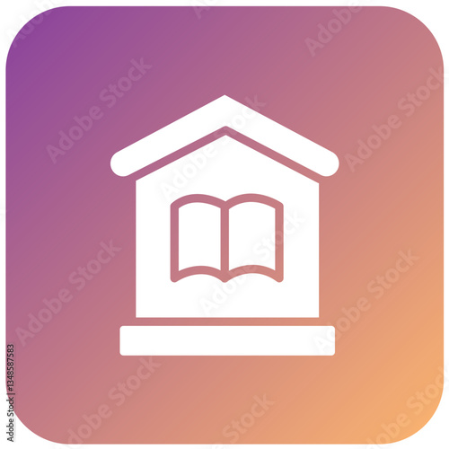 Vector Design Home Schooling Icon Style