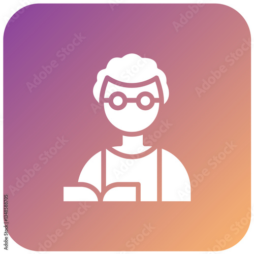 Vector Design Professor Icon Style