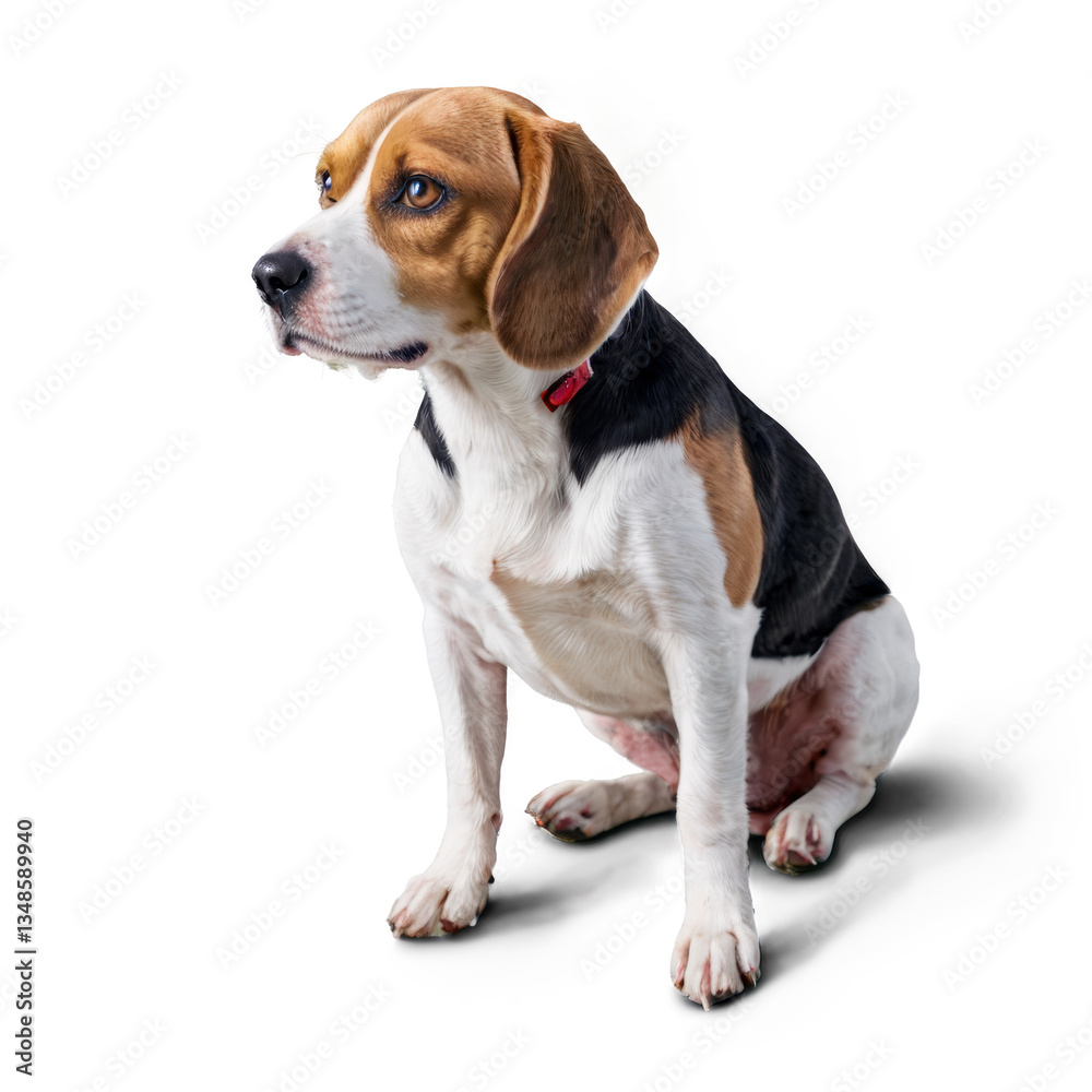 Adorable Beagle Puppy Sitting Adorable Beagle Puppy Sitting