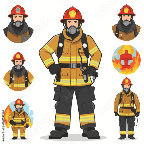 fireman, firefighter, safety, emergency, danger, rescue, fire, man, fighter, uniform, helmet, equipment, red, service, protection, background, hose, work, occupation, job, burn, person, hero, professi
