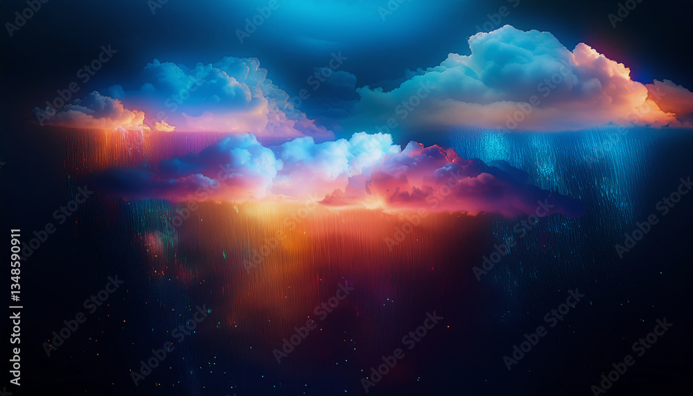 Fototapeta premium カラフルな雲