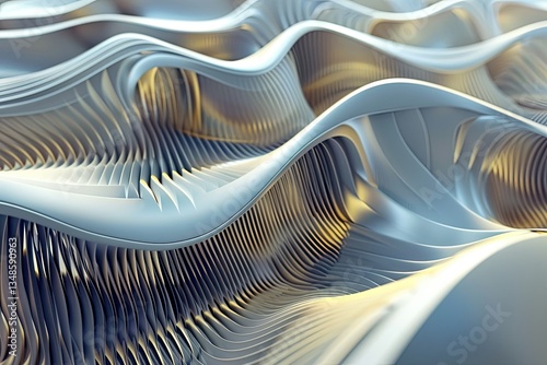 Vibrant Color Visual of Abstract Lines and Curve Lines, 3D RenderingHigh Detail, 8K