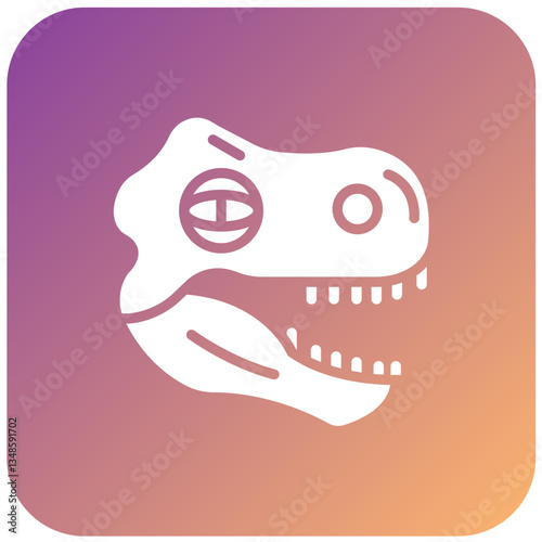 Vector Design Dinosaur Fossil Icon Style