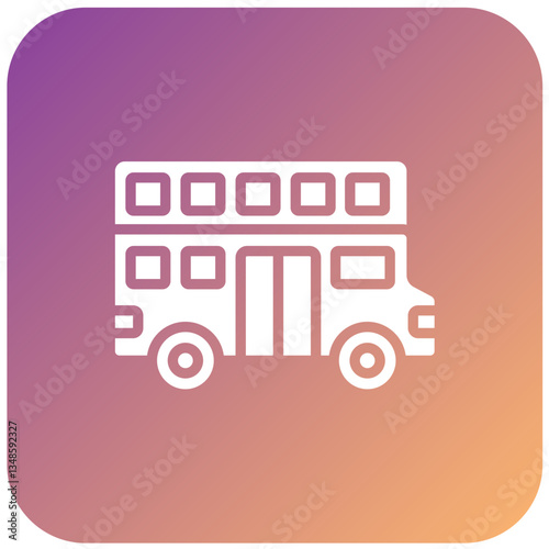 Vector Design Double Decker Icon Style