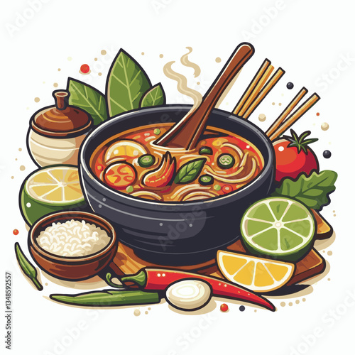 soup, asian, food, bowl, chili, shrimp, cuisine, thai, spicy, delicious, meal, lime, background, fresh, lunch, traditional, thailand, healthy, dinner, prawn, seafood, cooking, tom, gourmet, asia, thai