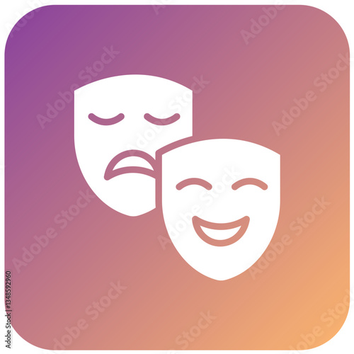 Vector Design Drama Icon Style