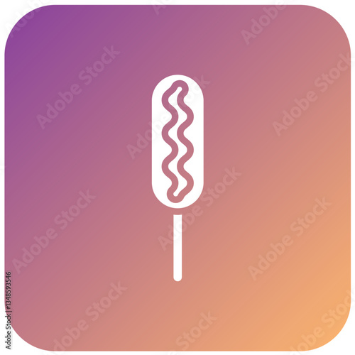 Vector Design Corn Dog Icon Style