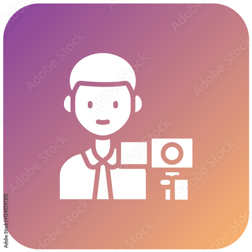 Vector Design Cameraman Icon Style