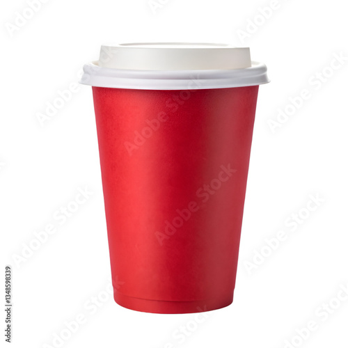 Red plastic coffee cup