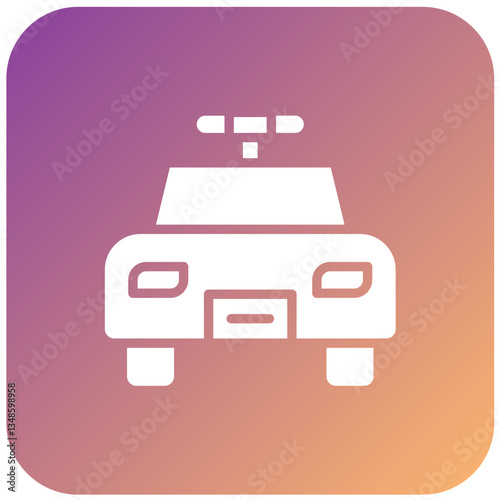 Vector Design Police Car Icon Style