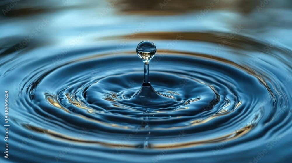 The Tranquil Moment: A Single Drop's Ripple Effect on Still Water The Tranquil Moment: A Single Drop's Ripple Effect on Still Water