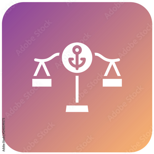 Vector Design Maritime Law Icon Style