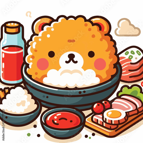 tonkatsu, japanese, meal, food, lunch, meat, pork, cutlet, restaurant, fried, cuisine, japan, dish, japanese food, cabbage, traditional, rice, asian, delicious, plate, tasty, gourmet, cooking, sauce, 