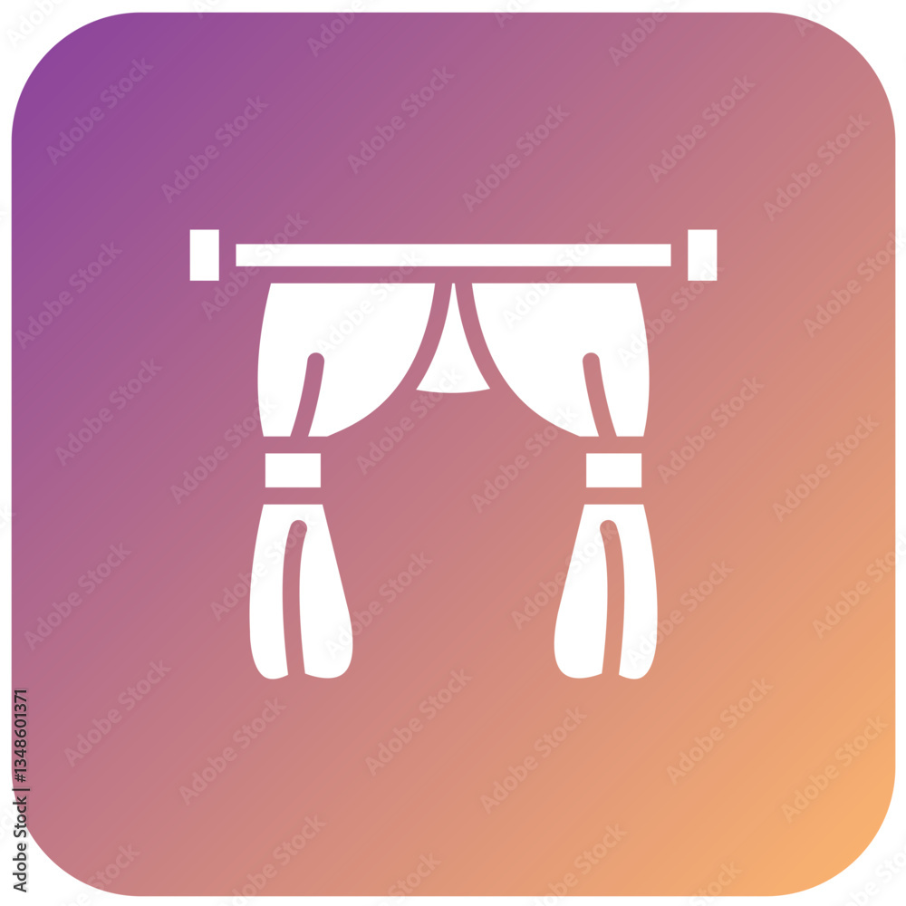 Vector Design Curtains Icon Style Vector Design Curtains Icon Style
