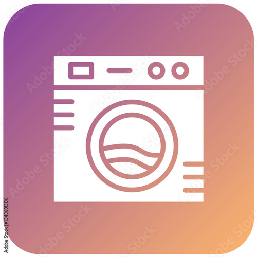 Vector Design Washing Machine Icon Style