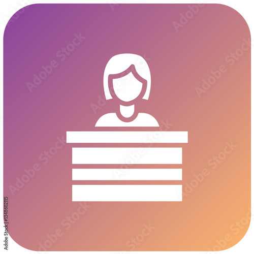 Vector Design Receptionist Icon Style