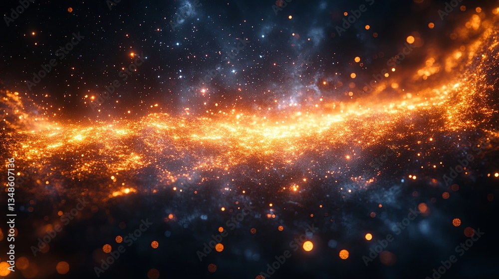 A glowing light particle suspended in space with a slowed motion effect, representing a breakthrough in physics, showcasing a dynamic concept of particle behavior A glowing light particle suspended in space with a slowed motion effect, representing a breakthrough in physics, showcasing a dynamic concept of particle behavior