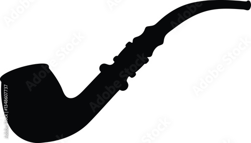 Smoking Pipe silhouette icon vector,Cigarette icon