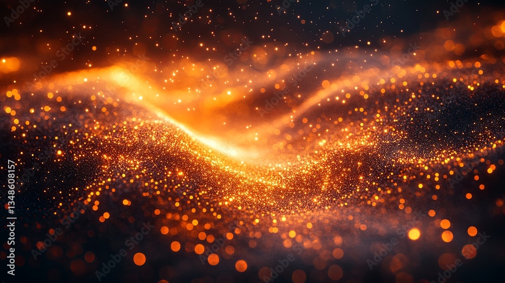 A glowing light particle suspended in space with a slowed motion effect, representing a breakthrough in physics, showcasing a dynamic concept of particle behavior