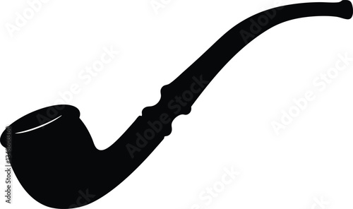 Smoking Pipe silhouette icon vector,Cigarette icon