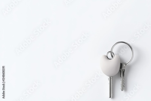 Keys on a white background photo