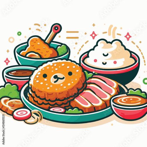 tonkatsu, japanese, meal, food, lunch, meat, pork, cutlet, restaurant, fried, cuisine, japan, dish, japanese food, cabbage, traditional, rice, asian, delicious, plate, tasty, gourmet, cooking, sauce, 