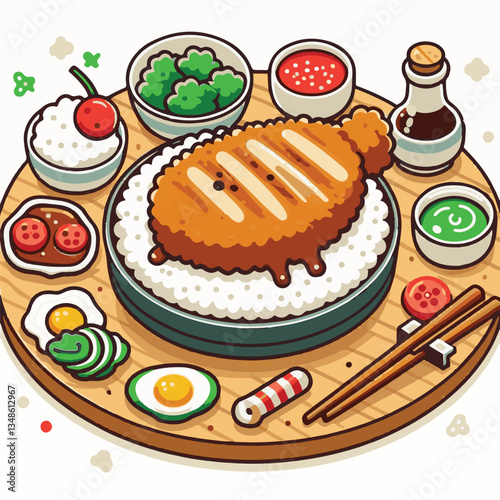 tonkatsu, japanese, meal, food, lunch, meat, pork, cutlet, restaurant, fried, cuisine, japan, dish, japanese food, cabbage, traditional, rice, asian, delicious, plate, tasty, gourmet, cooking, sauce, 