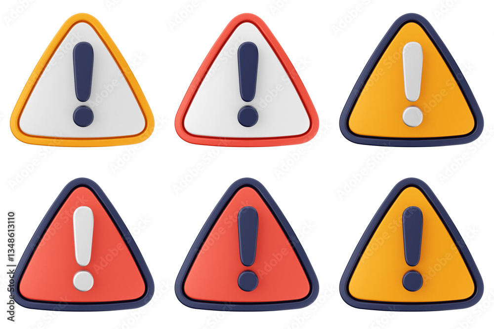 3d warning danger alert caution risk important sign 3d warning danger alert caution risk important sign
