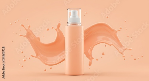 Luxurious Moisturizer with Dynamic Splash for Skincare and Beauty Adverts