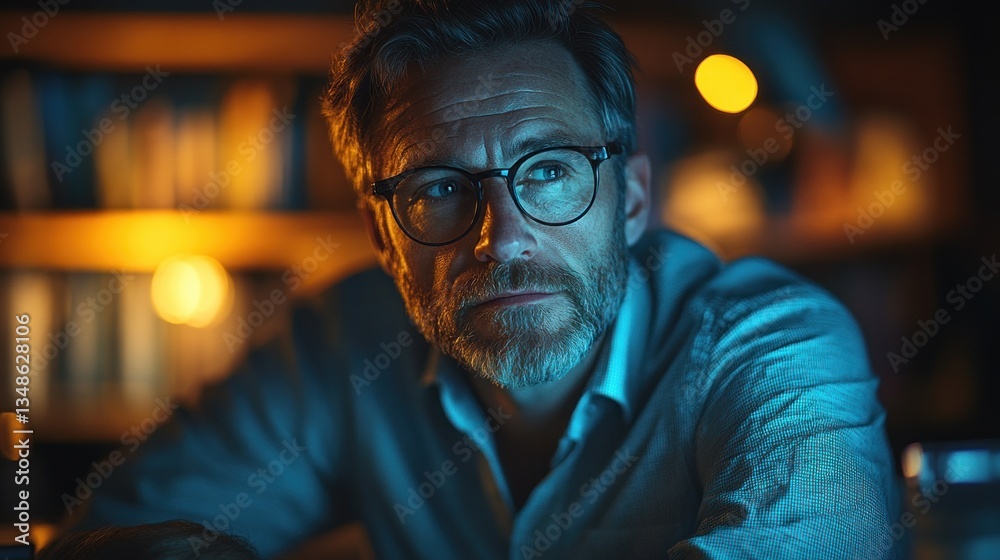 Struggling Man at Desk Facing Work Challenges and Emotional Fatigue Struggling Man at Desk Facing Work Challenges and Emotional Fatigue