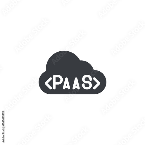 A cloud with code brackets vector icon