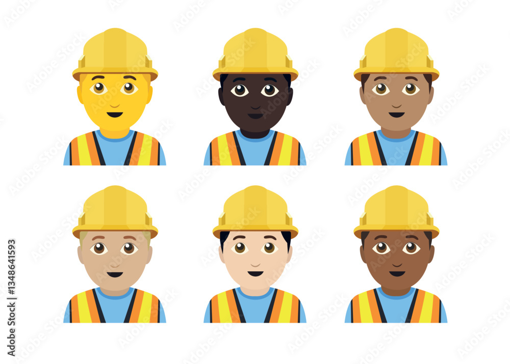 Construction Worker person working safety helmet hard hat Construction Worker person working safety helmet hard hat