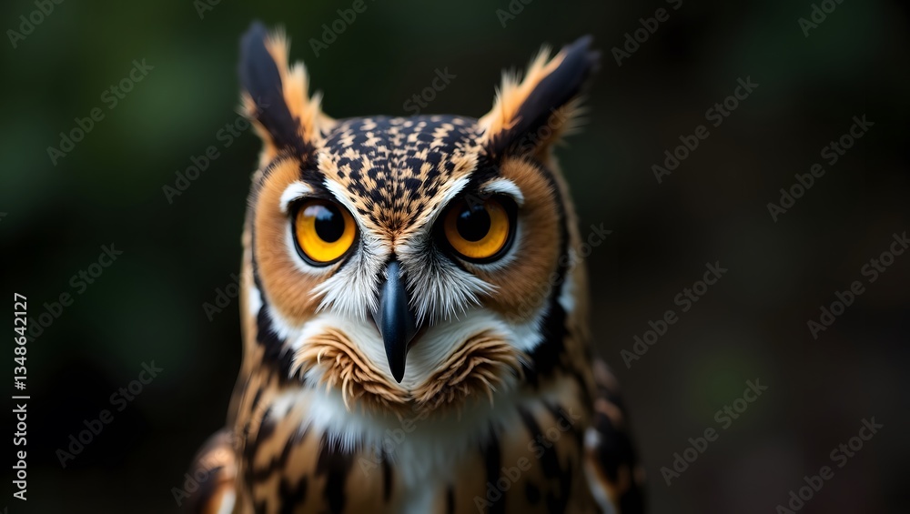Intriguing Owl portrait bird face Intriguing Owl portrait bird face