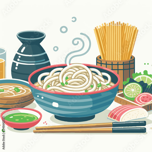 udon, japanese, noodle, food, meal, asian, bowl, cuisine, cooking, japanese food, traditional, delicious, noodles, japan, dinner, white, dish, healthy, gourmet, soup, lunch, background, hot, pasta, sa