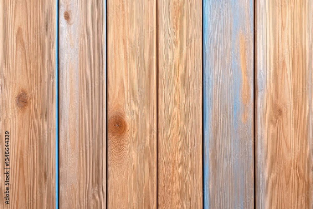 Fototapeta premium Vertical wood planks, light beige, with subtle blue tint