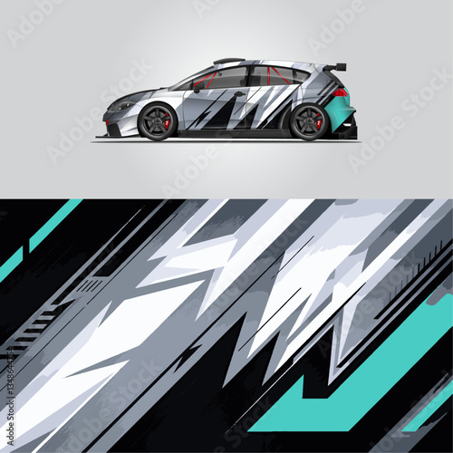 abstract car wrap graphic racing abstract background for wrap .