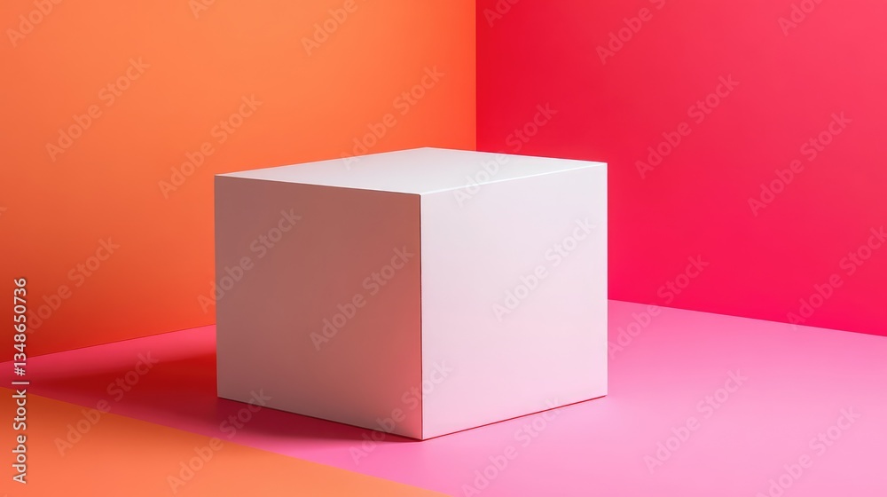A white cardboard box with smooth edges, placed on a plain background, perfect for product packaging mockups. A white cardboard box with smooth edges, placed on a plain background, perfect for product packaging mockups.