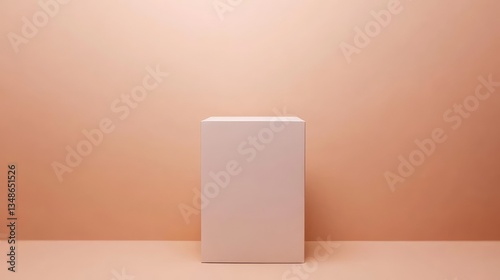 A white rigid box with a smooth, glossy finish, standing upright against a neutral background with ample space for branding.