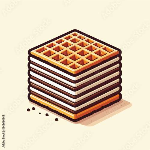 food, waffle, dessert, breakfast, background, pastry, sweet, snack, delicious, illustration, homemade, lunch, tasty, crispy, bakery, fresh, white, baked, meal, belgian, wafer, cream, cake, golden, str