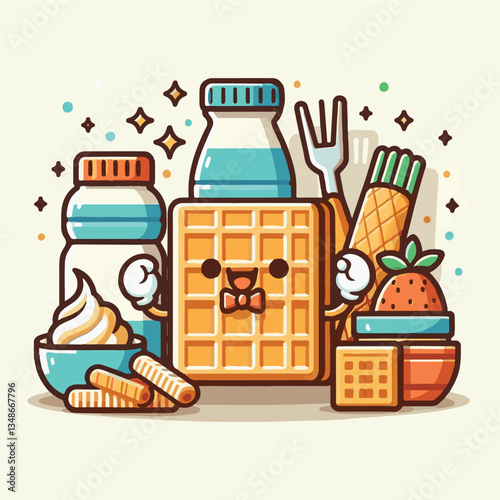 food, waffle, dessert, breakfast, background, pastry, sweet, snack, delicious, illustration, homemade, lunch, tasty, crispy, bakery, fresh, white, baked, meal, belgian, wafer, cream, cake, golden, str